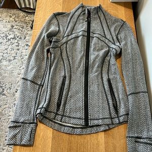 Lulu Gray Patterned Zip Up